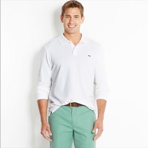 Vineyard Vines White Polo Long Sleeve Sz Medium
